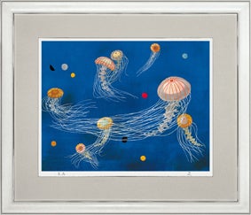 【激安アウトレット!】 堀 文子 版画「あかくらげの家族」2008年 | ナカジマアート 版画
